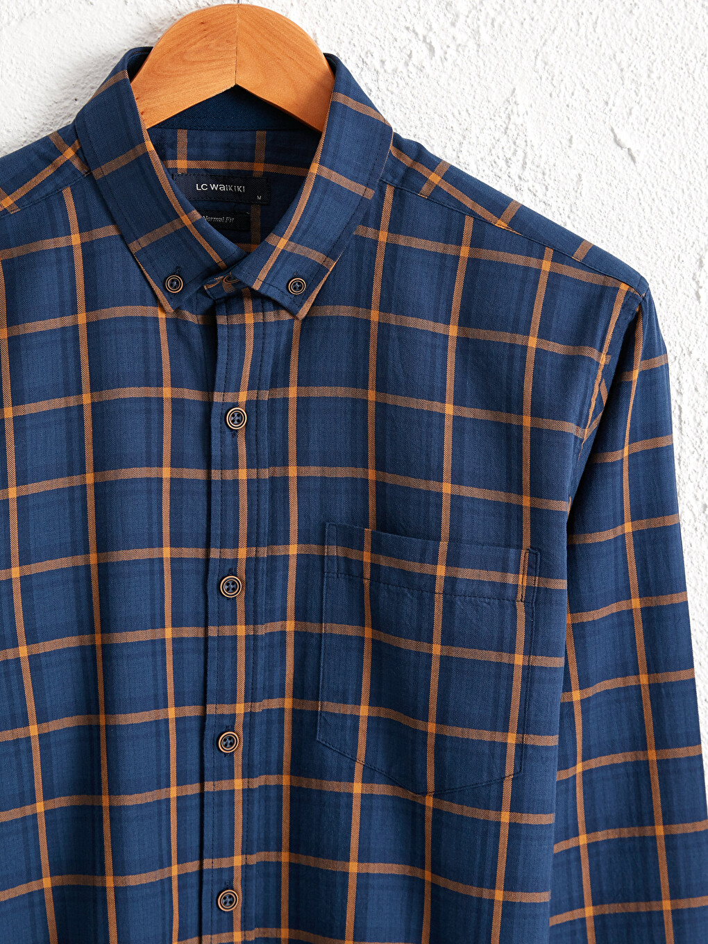 Regular Fit Long Sleeve Plaid Shirt-2