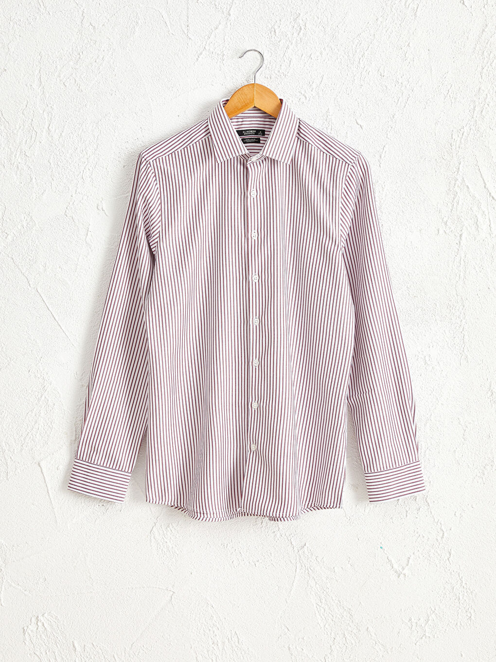 Kırmızı Slim Fit Gabardin Gömlek