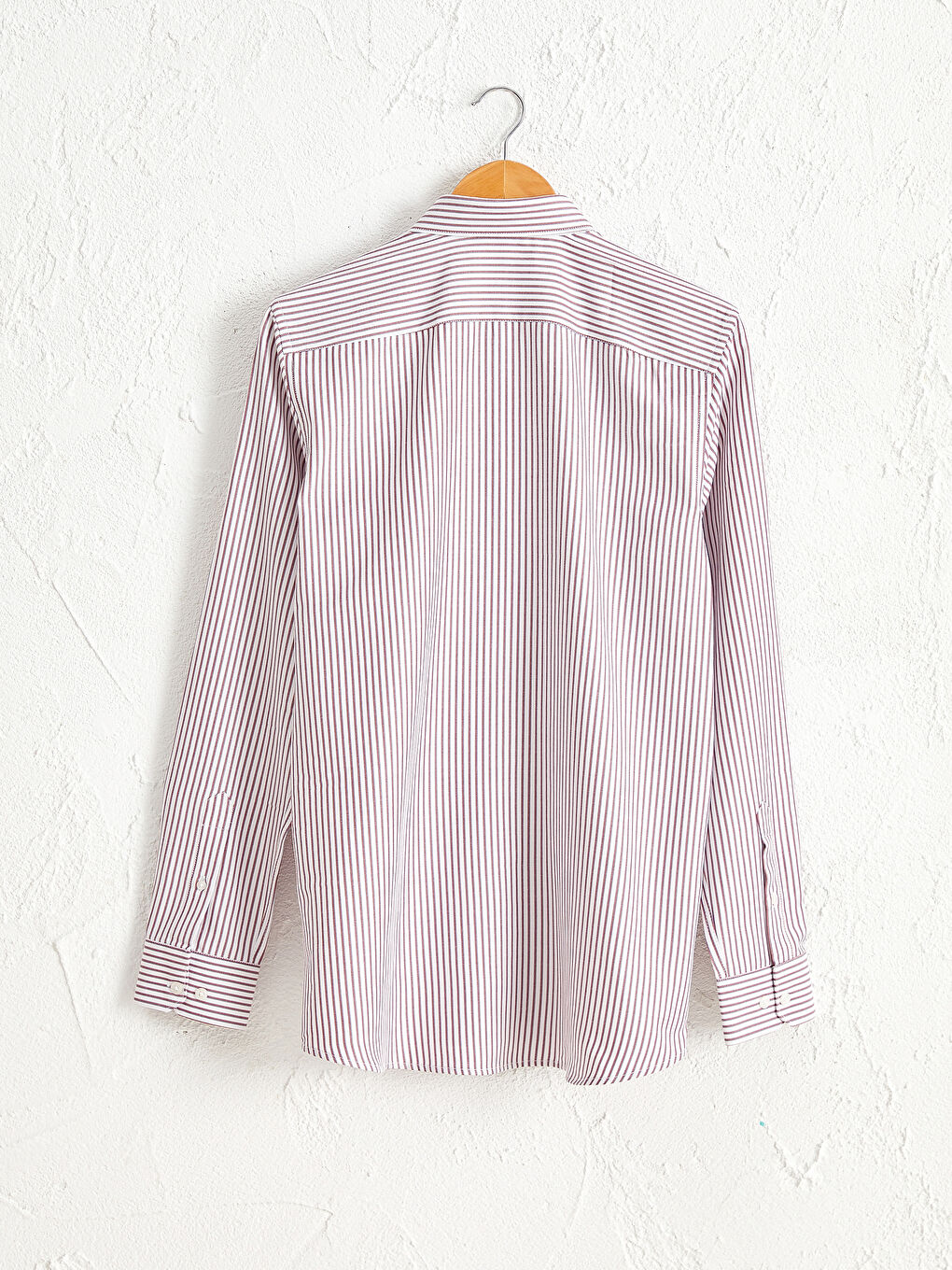 Kırmızı Slim Fit Gabardin Gömlek-3