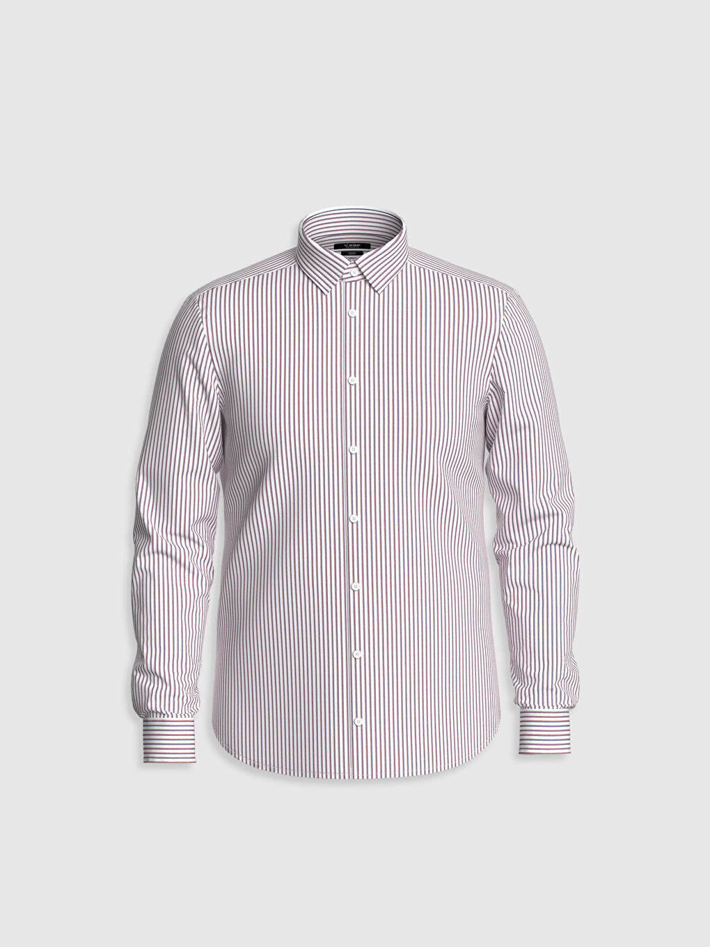 Kırmızı Slim Fit Gabardin Gömlek-1