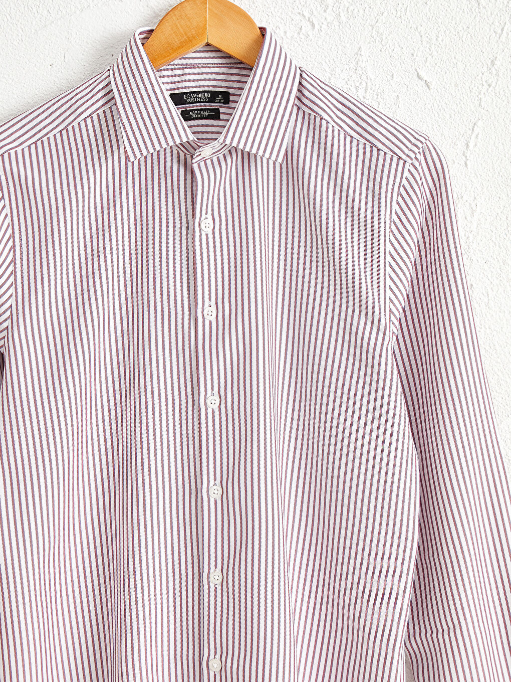 Kırmızı Slim Fit Gabardin Gömlek-4