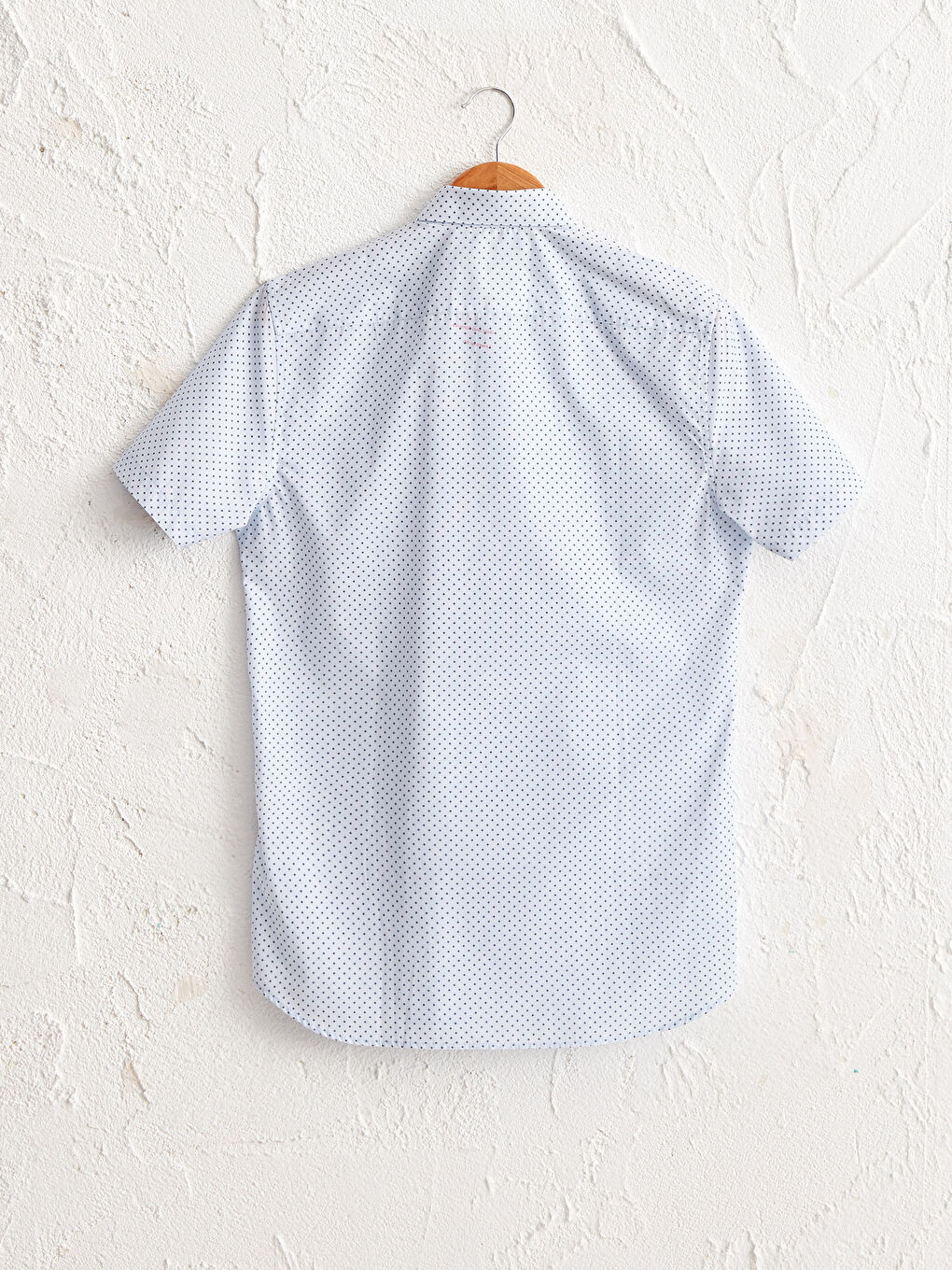 Slim Fit Figured Short Sleeve Shirt-3