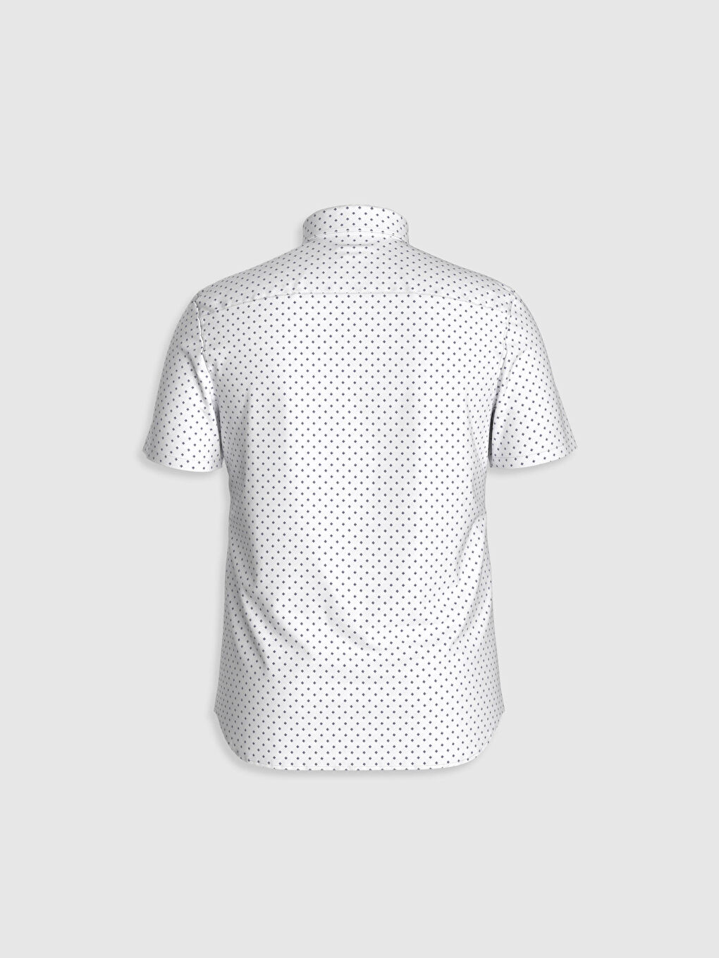 Slim Fit Figured Short Sleeve Shirt-2