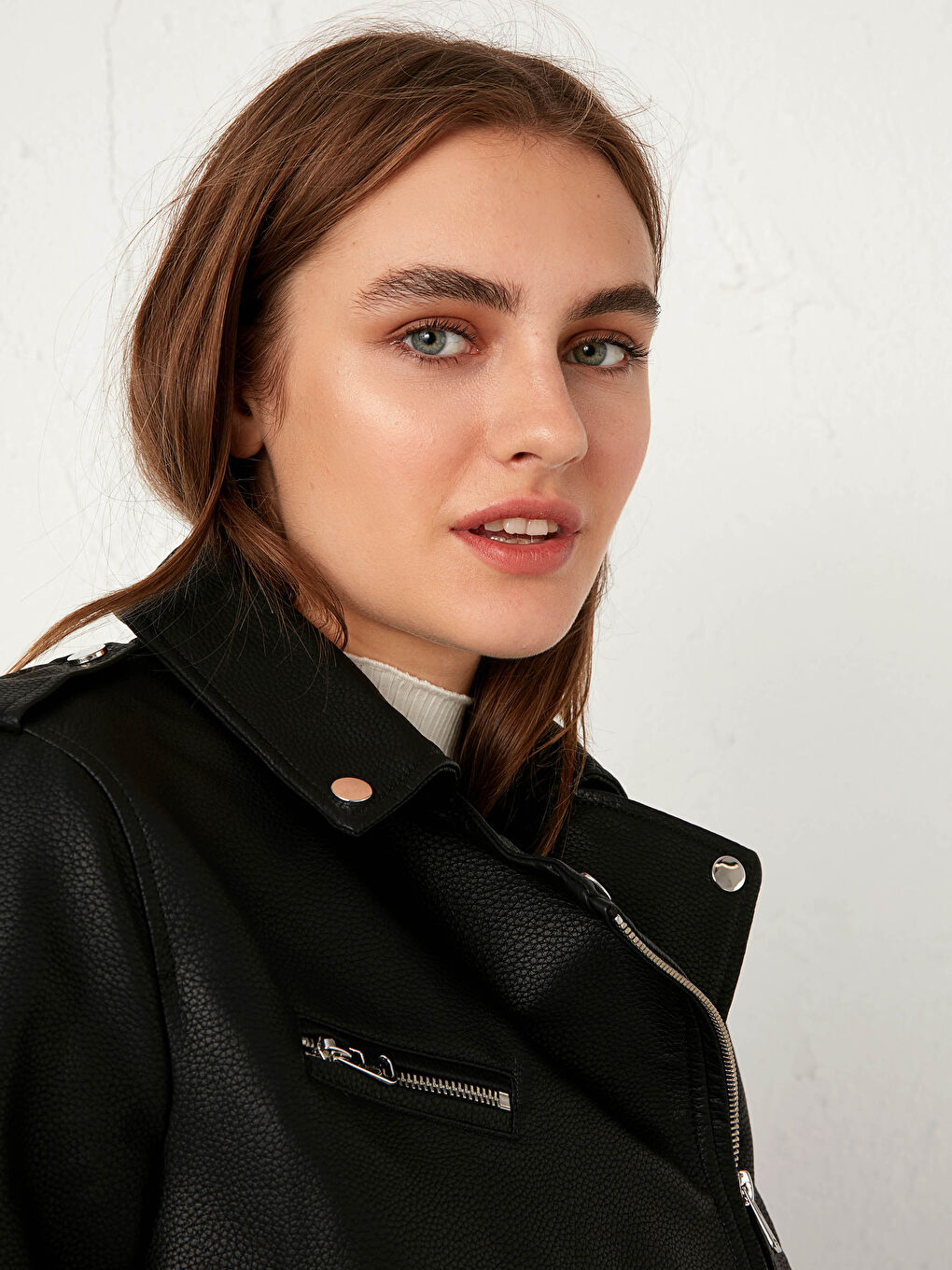 Manteau motard en similicuir-3