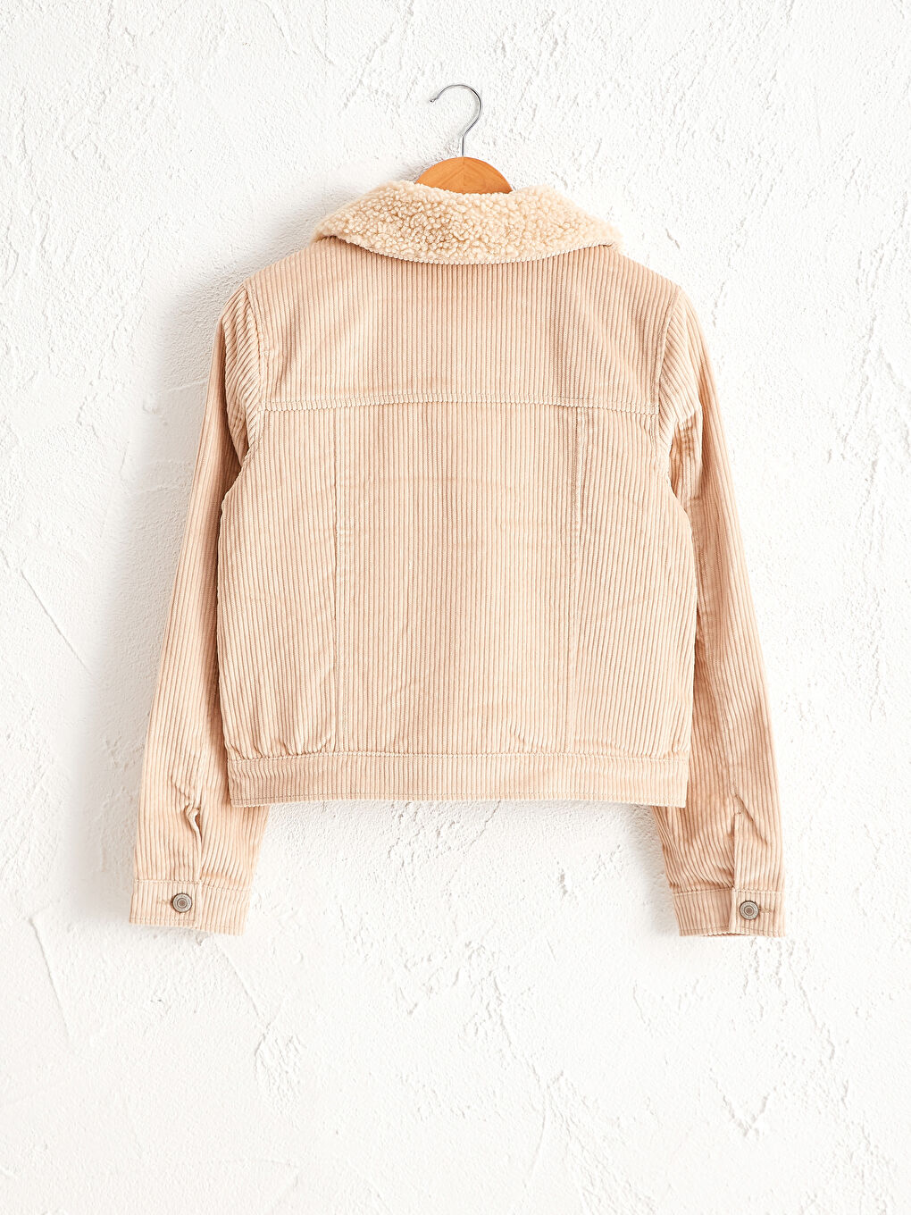 Pelüş Detaylı Süet Ceket-1