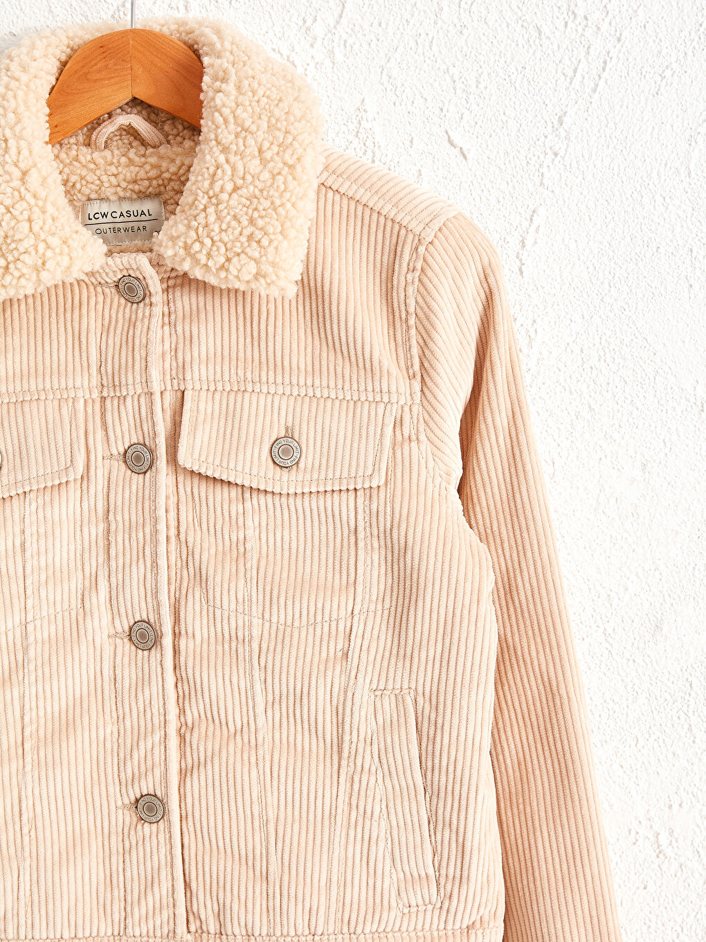 Pelüş Detaylı Süet Ceket-2