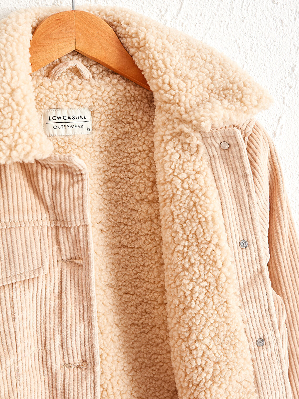 Pelüş Detaylı Süet Ceket-3