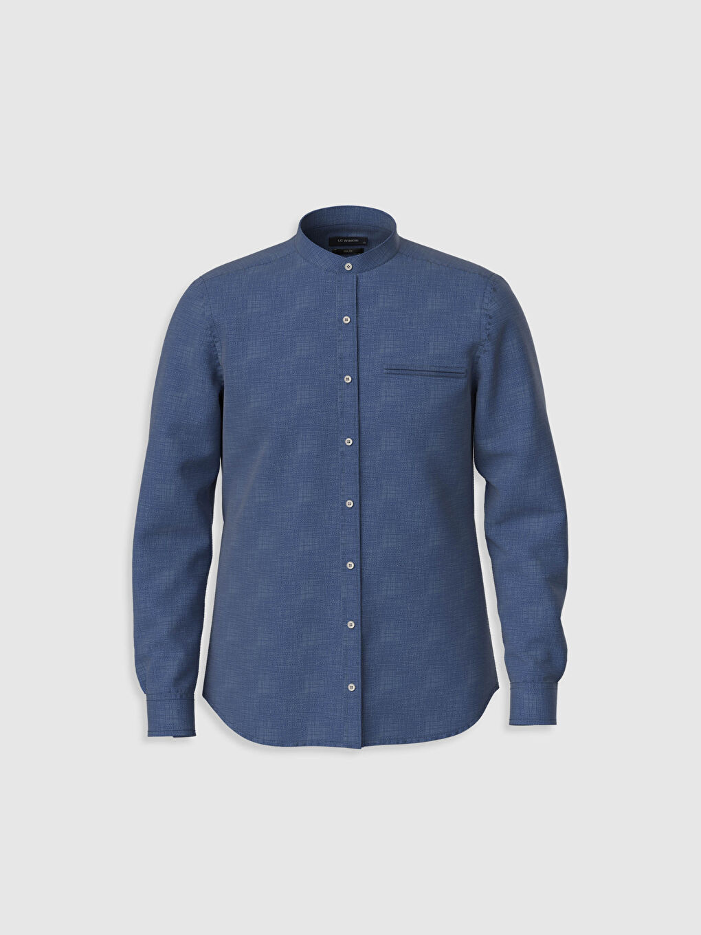 Тар пішім тік жағалы ұзын жең добби матасы жейде-5