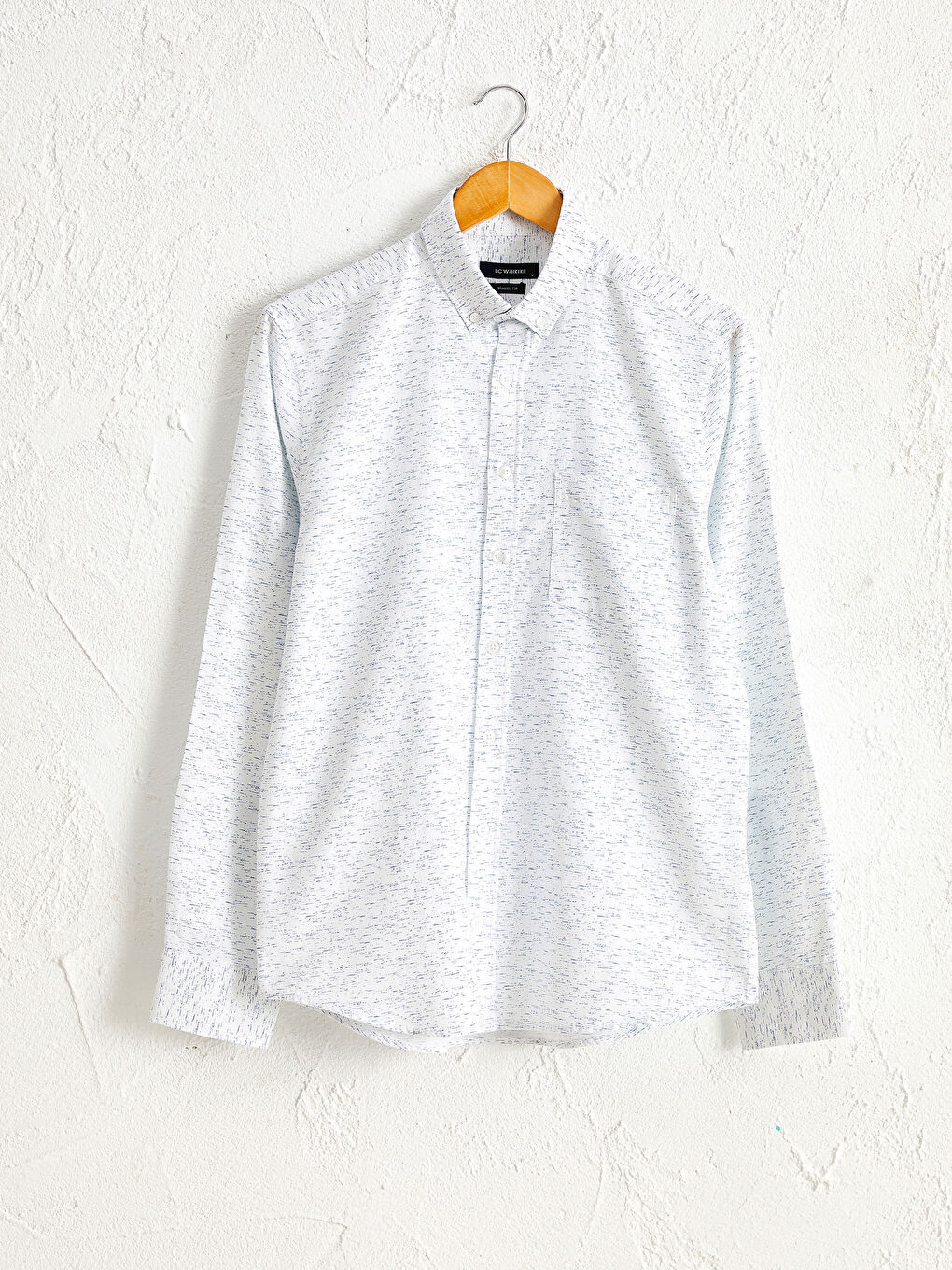 Regular Fit поплин риза с дълъг ръкав и с десени