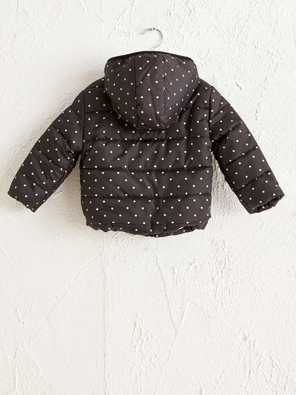 Siyah Kız Bebek Kapüşonlu Mont-2