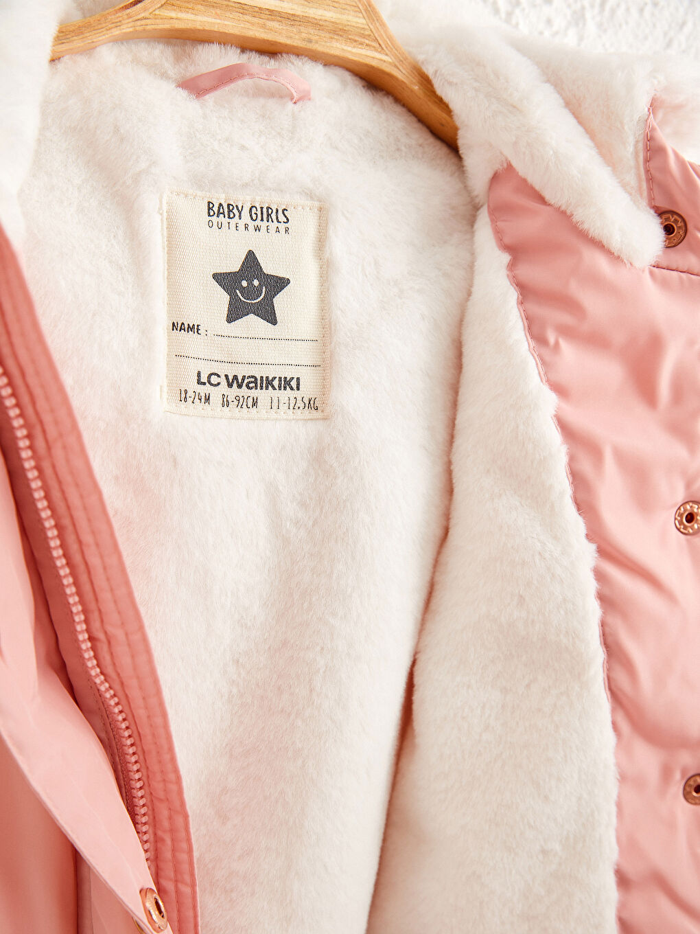 Baby Girl's Zipper Closure Short Coat-2