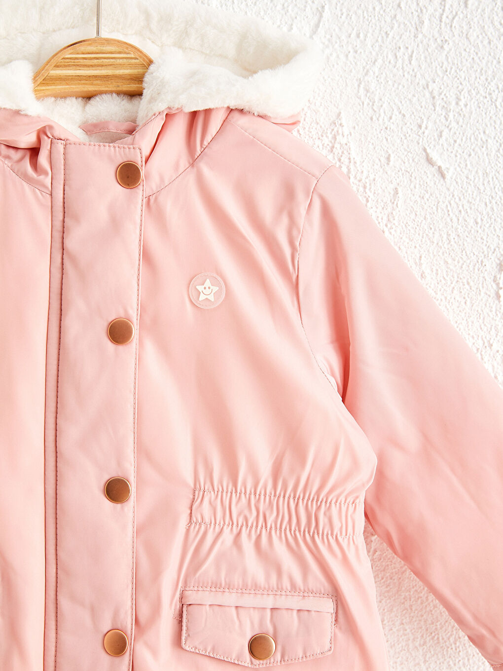 Baby Girl's Zipper Closure Short Coat-3