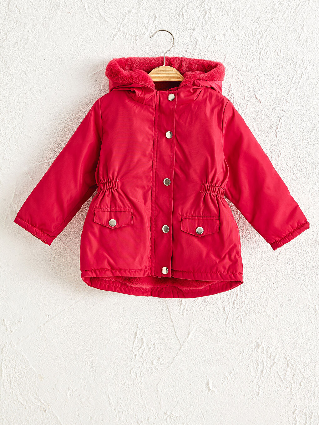 Fuşya Kız Bebek Fermuar Kapamalı Mont