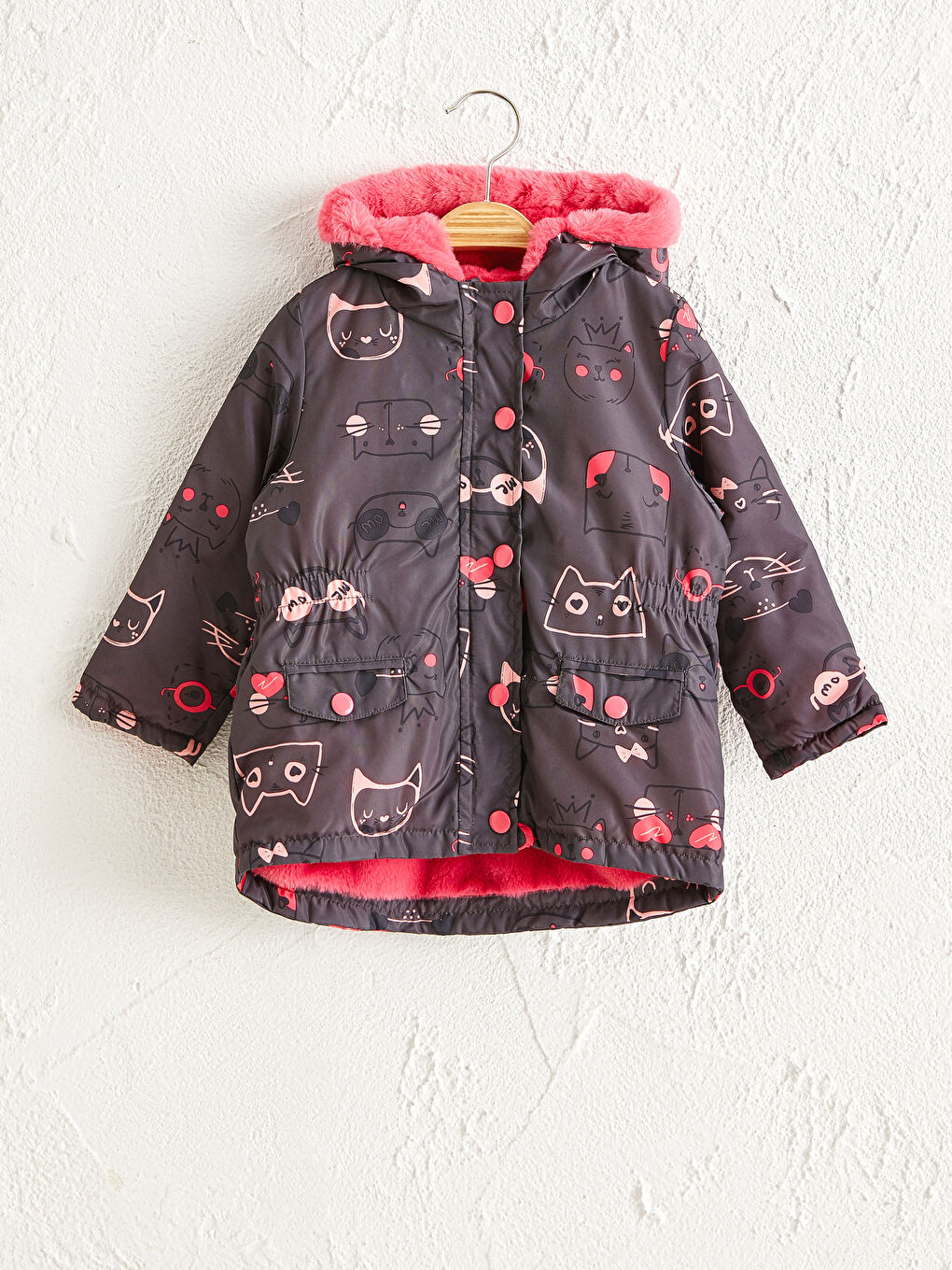 Manteau Zippé Pour Bébé Fille