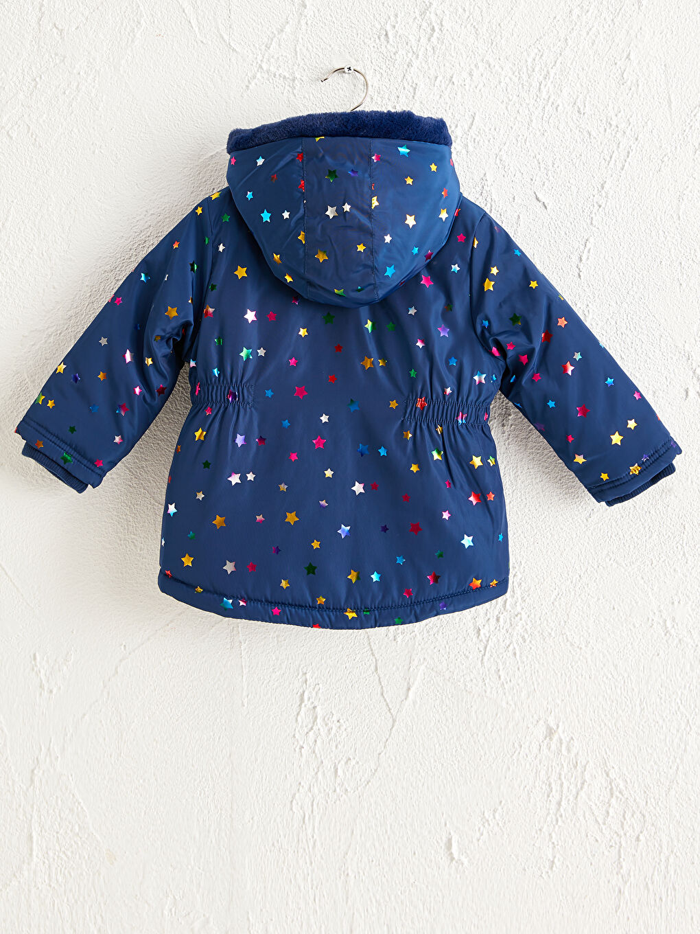 Baby Girl Hooded Zippered Thick Coat-2