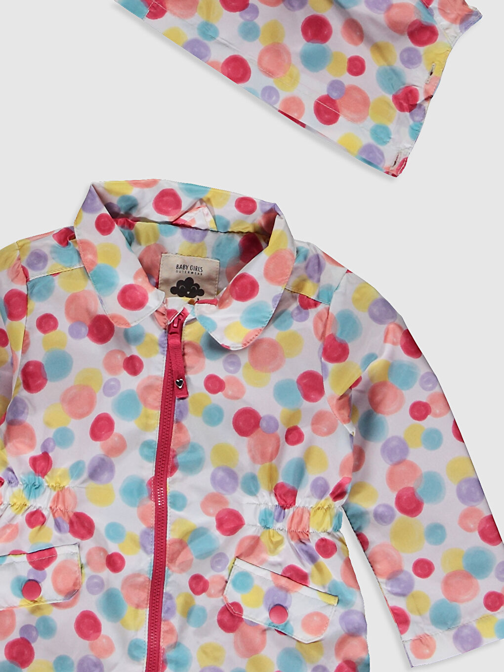 LCW baby Baby Girl's Printed Short Coat -0W0474Z1-LRA