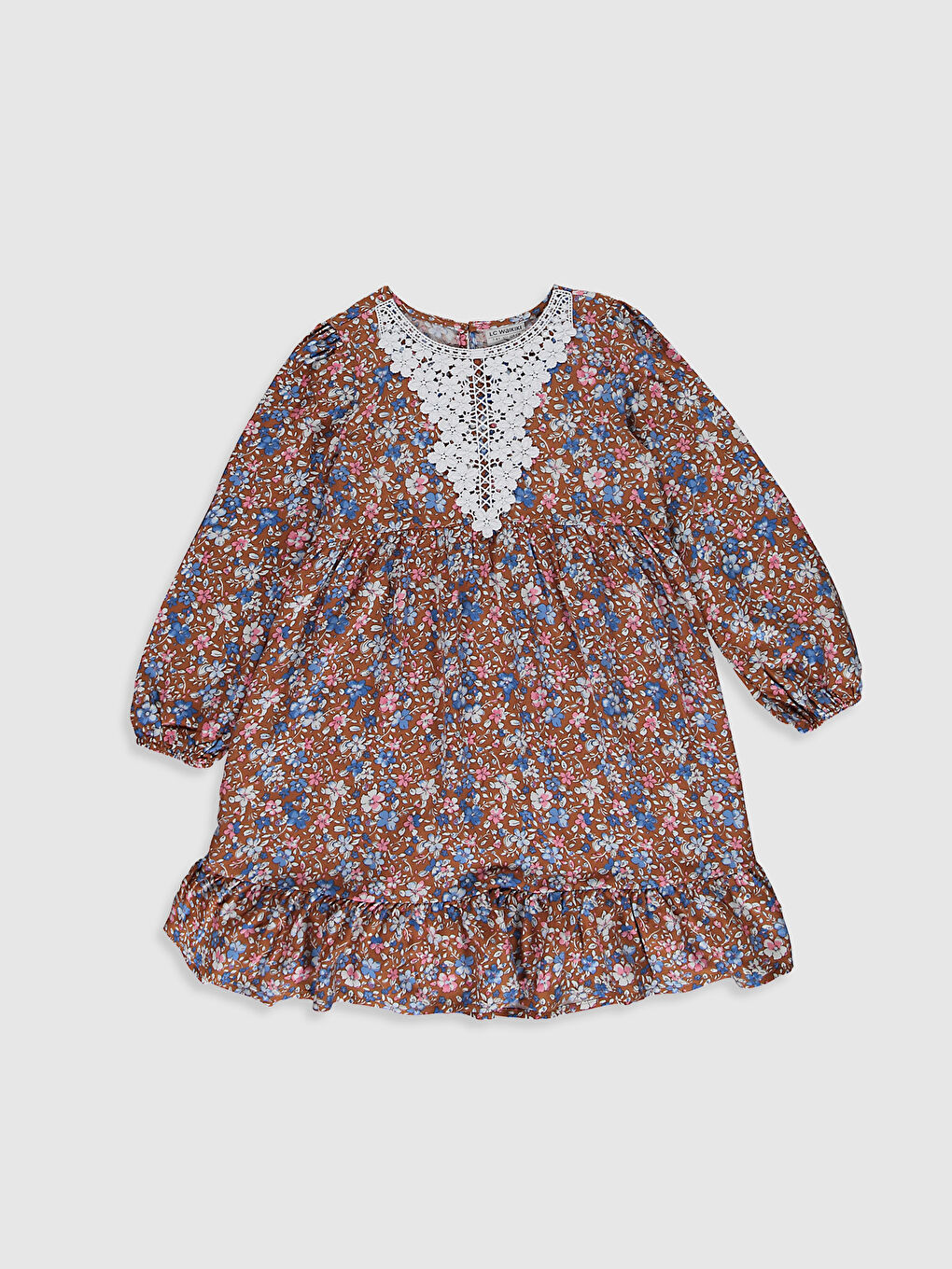 Girl's Figured Viscose Dress