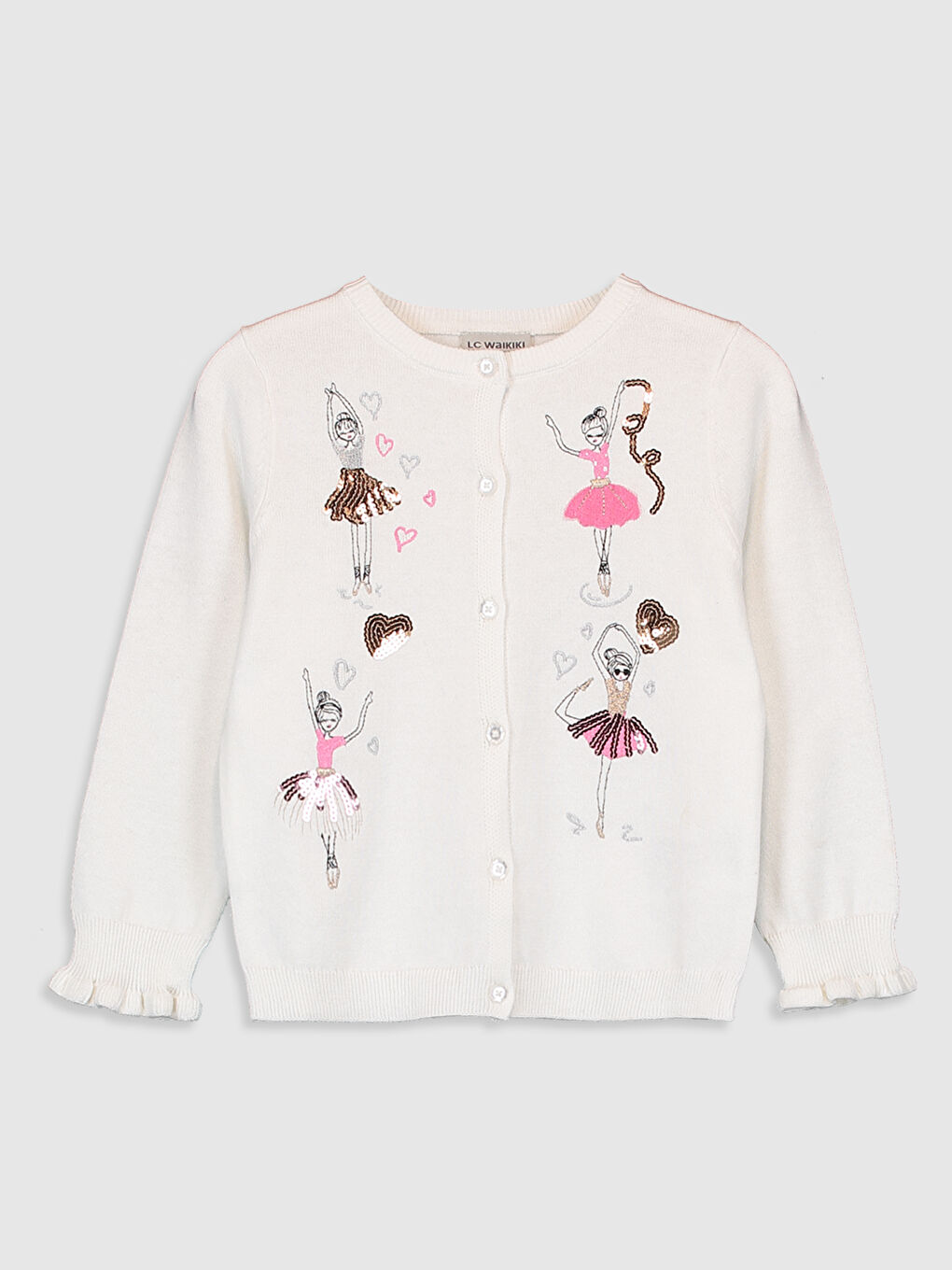 Cardigan Tricot Léger À Motifs pour Fille