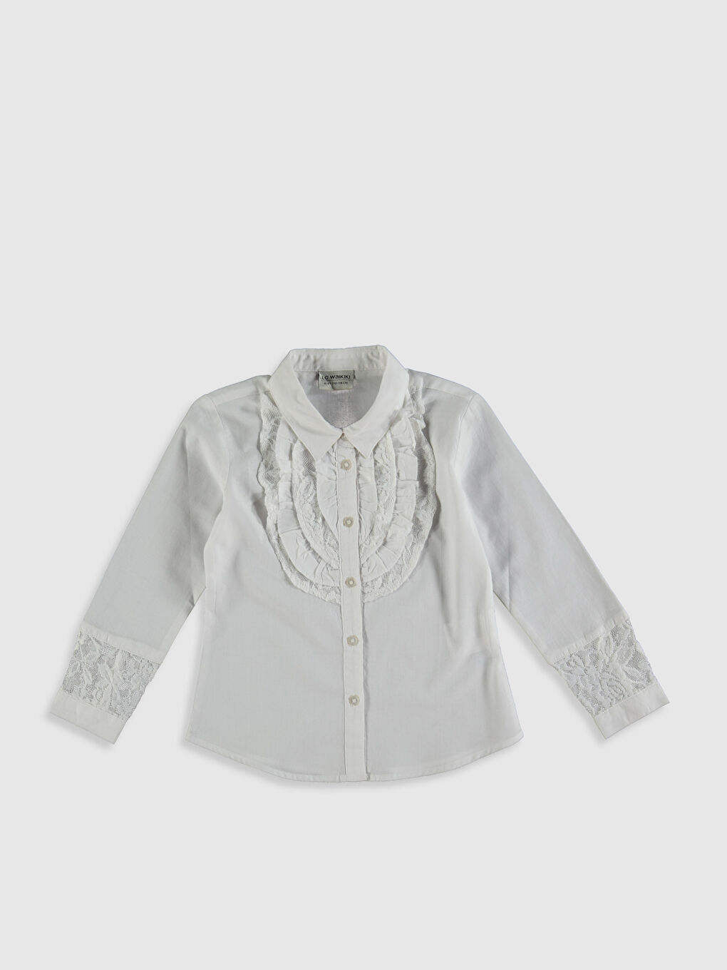 LCW Kids Момиче Бяло Риза -0W0572Z4-FFB