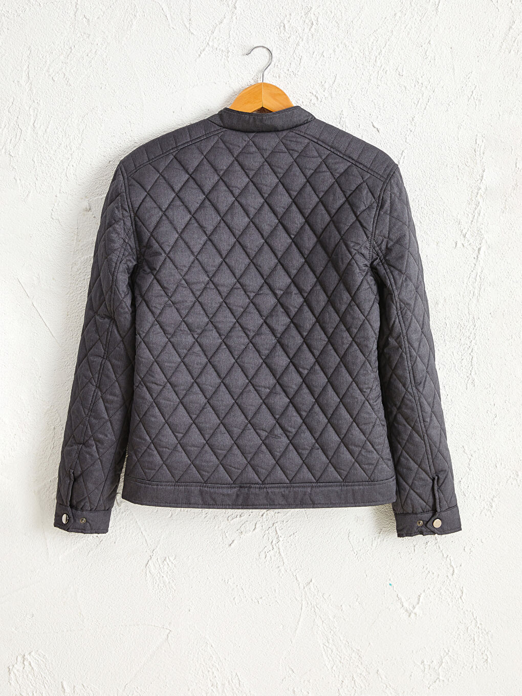 Gri Slim Fit İnce Erkek Mont-1