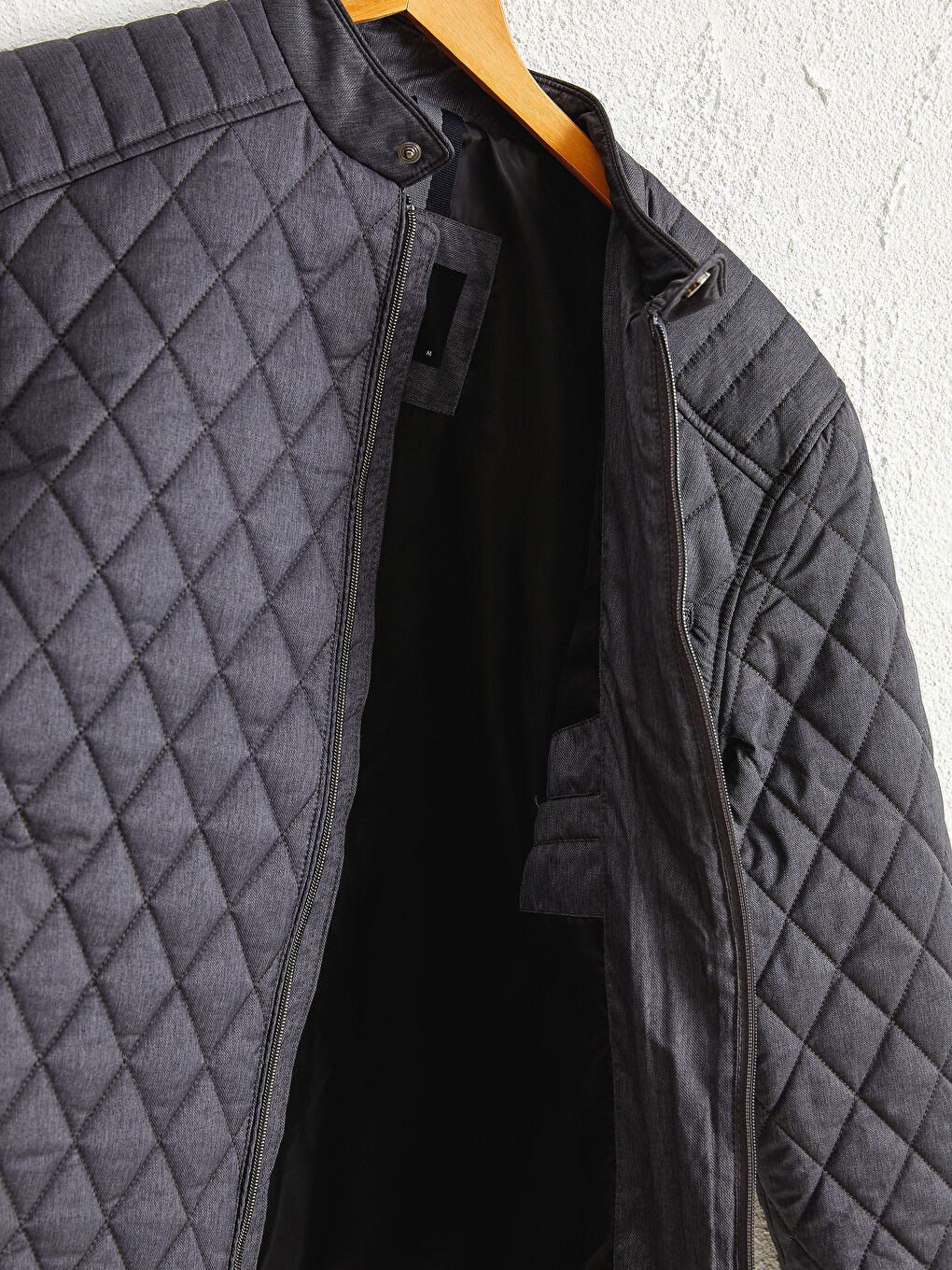 Gri Slim Fit İnce Erkek Mont-2