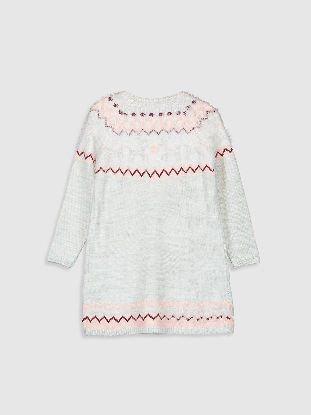 Қыздарға арналған өрнекті трикотаж көйлек-1