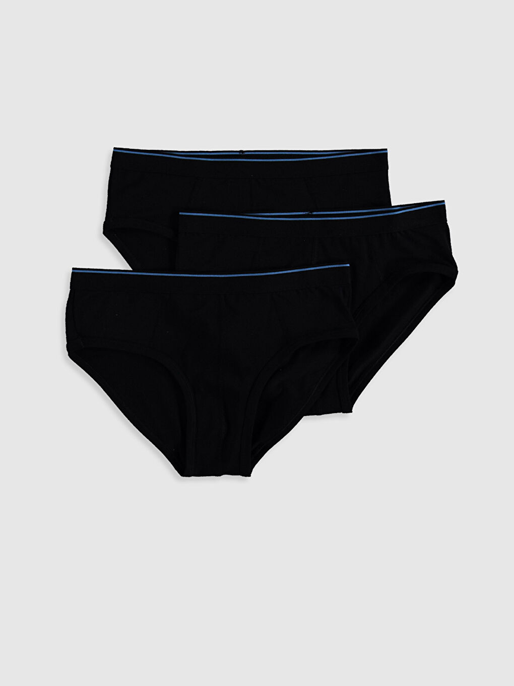 عبوة من 3 قطع قماش مطاطي ملائم عادي سراويل داخلية