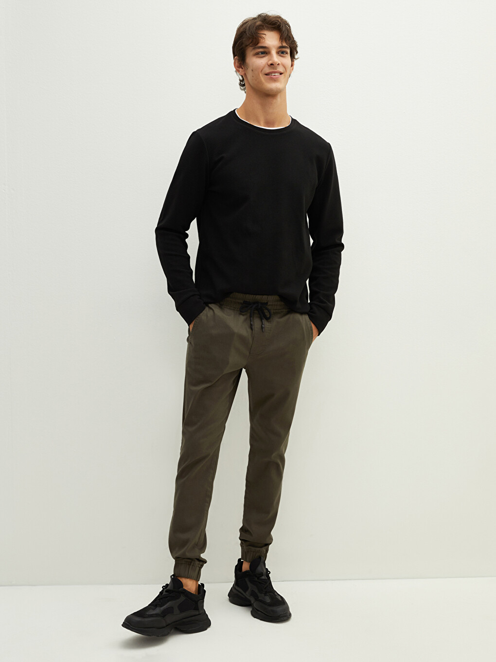 Uski kroj Muške Jogger Pantalone-3