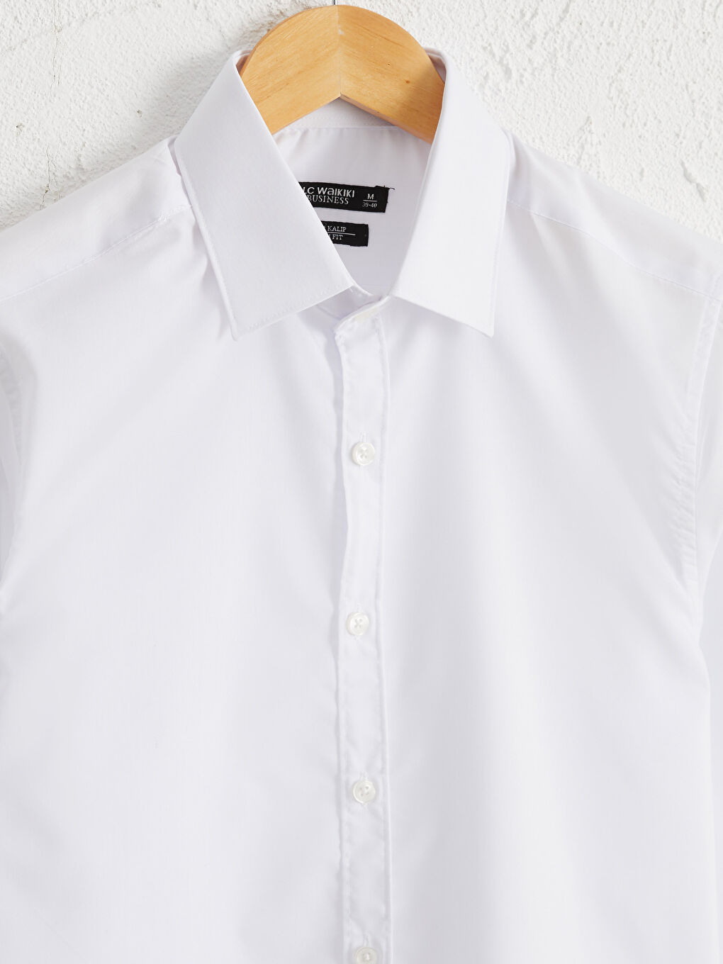 Beyaz Slim Fit Uzun Kollu Poplin Gömlek-2