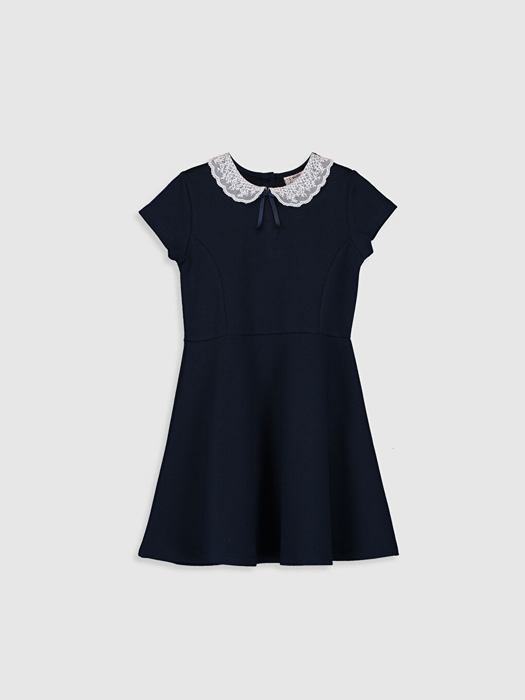 Lacivert Kız Çocuk Basic Kloş Elbise