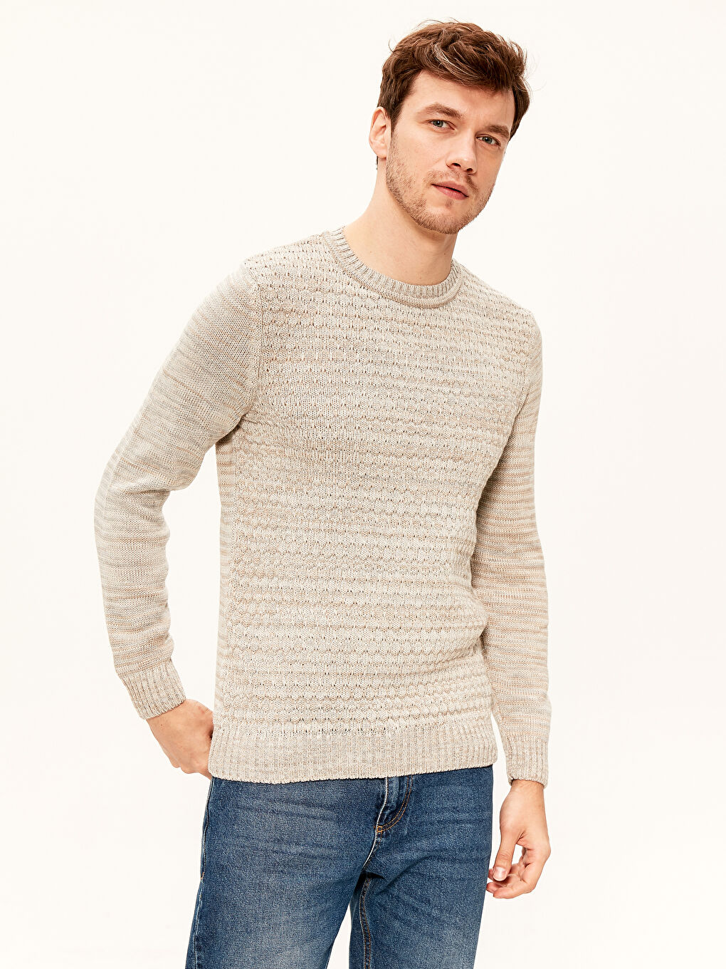 Pull-over BEIGE Homme-1