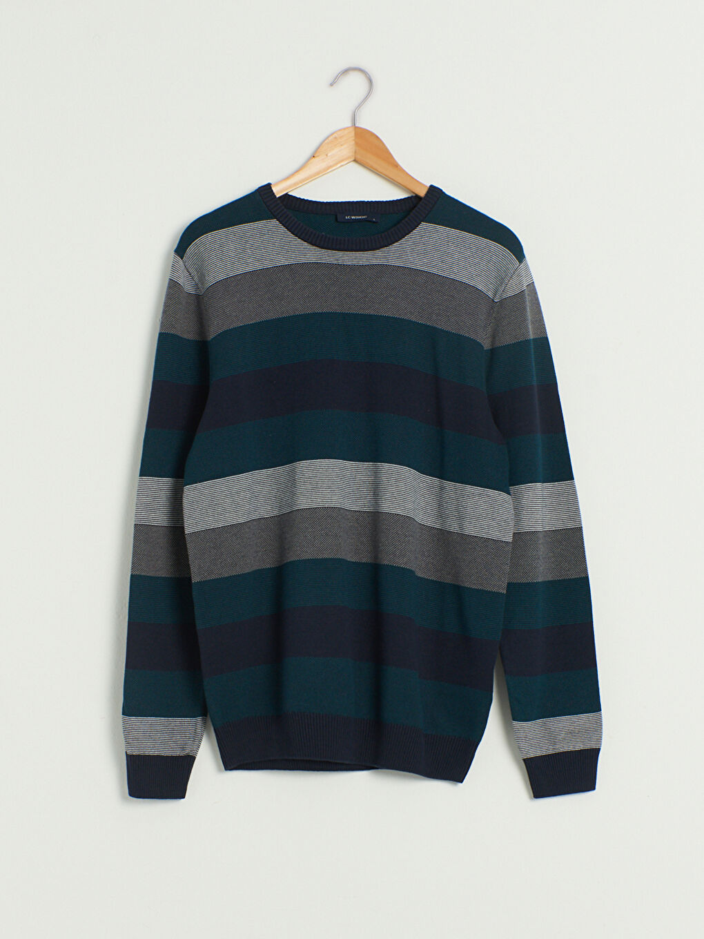 Crew Neck Striped Tricot Jumper