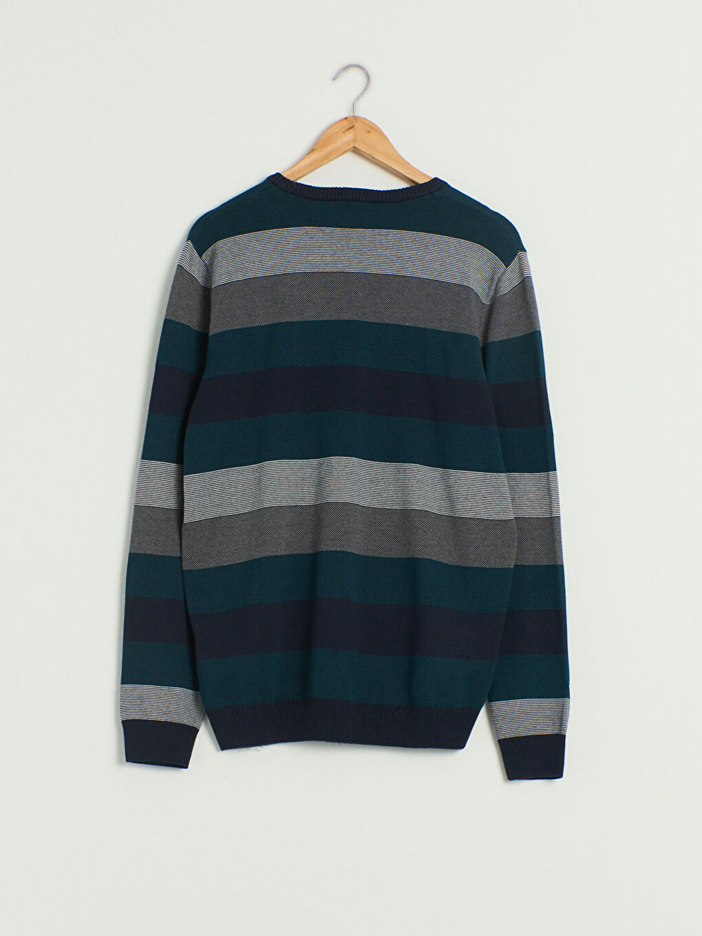 Crew Neck Striped Tricot Jumper-1
