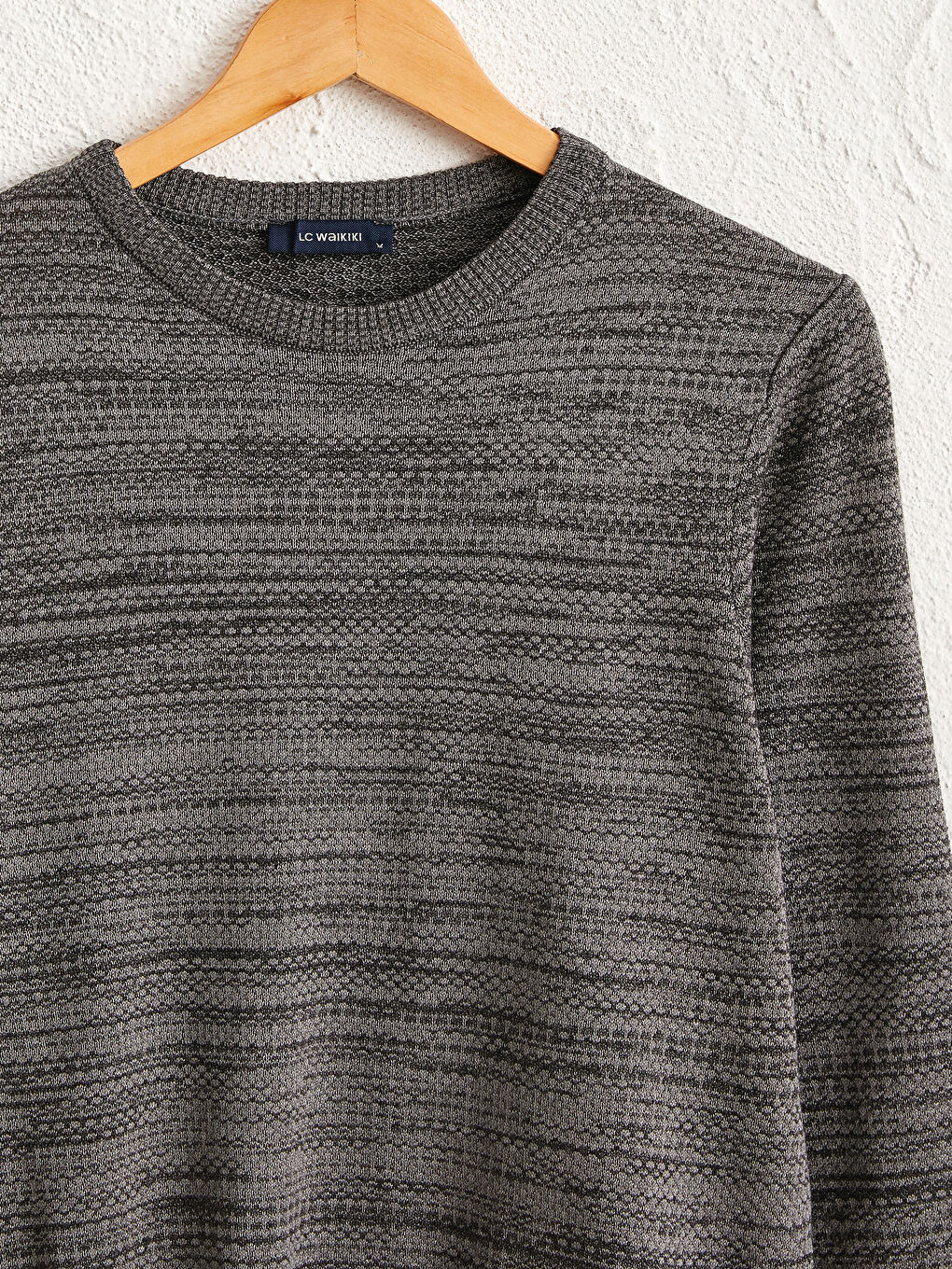 Antrasit Bisiklet Yaka İnce Triko Kazak-2