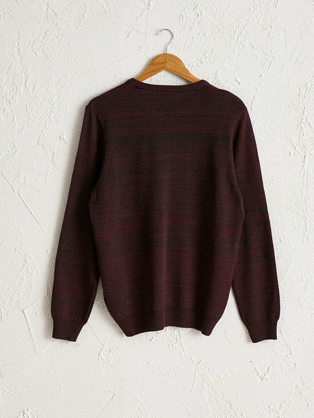 Дөңгелек жағалы жұқа трикотаж жемпір-2