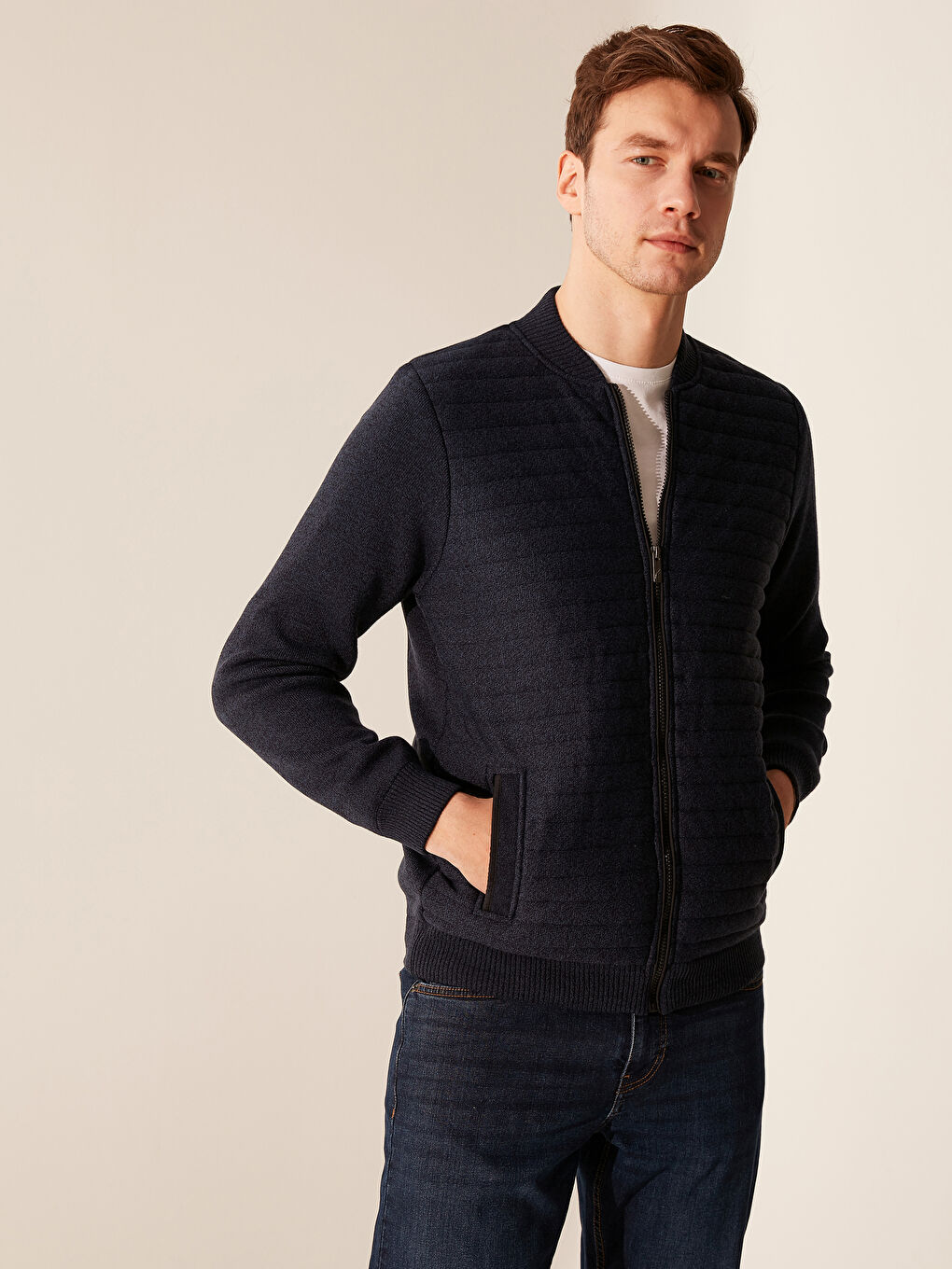 Lacivert Melanj Hırka