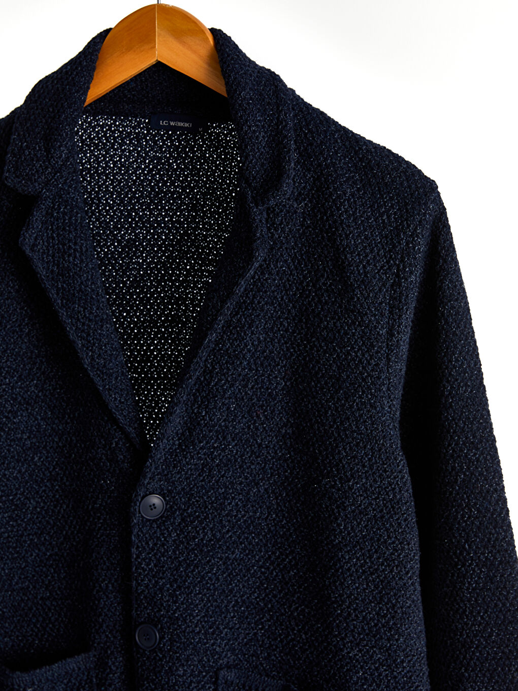 Lacivert V Yaka İnce Triko Hırka-2