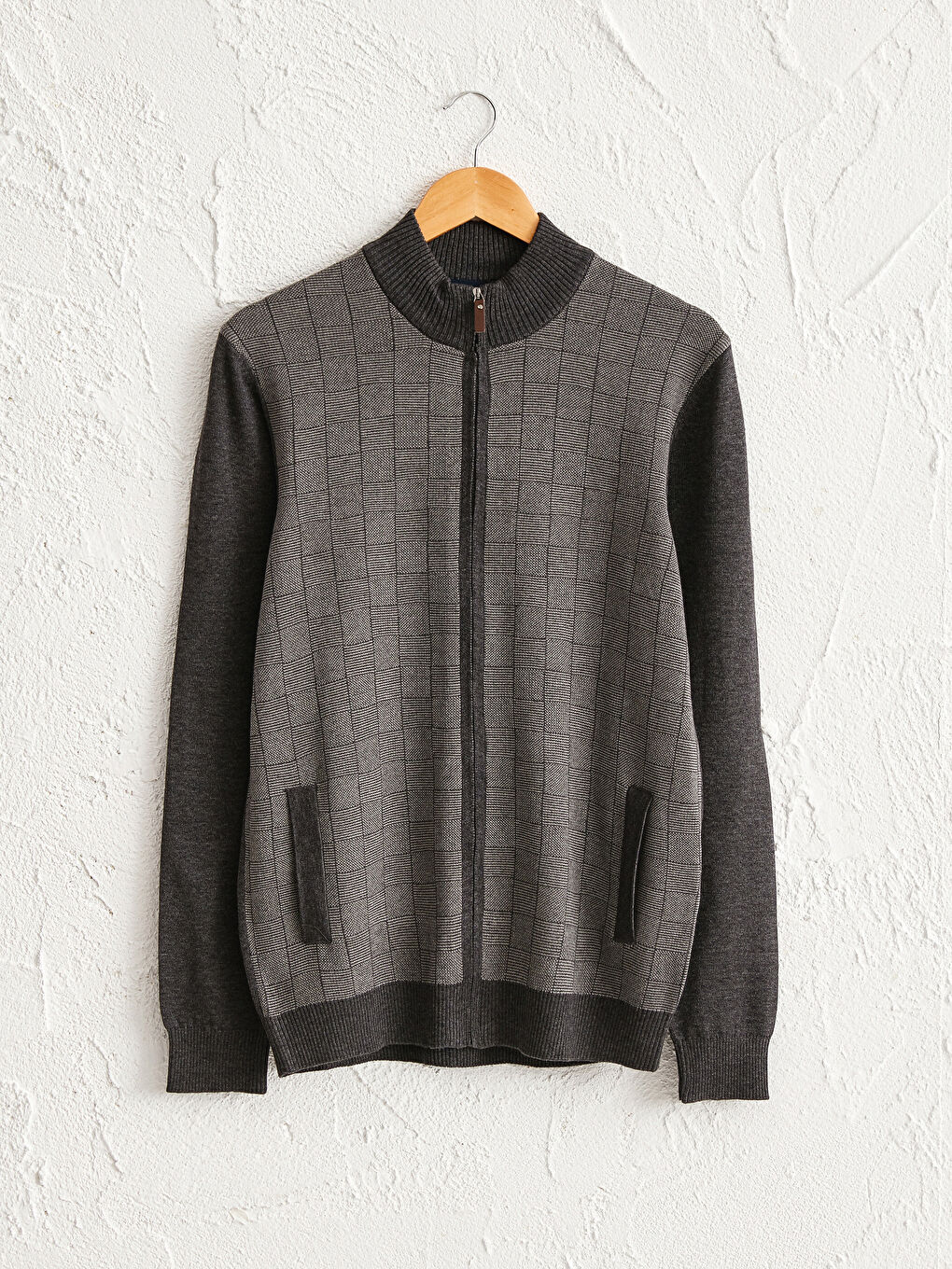 Standard Fit Neckband Lightweight Tricot Cardigan