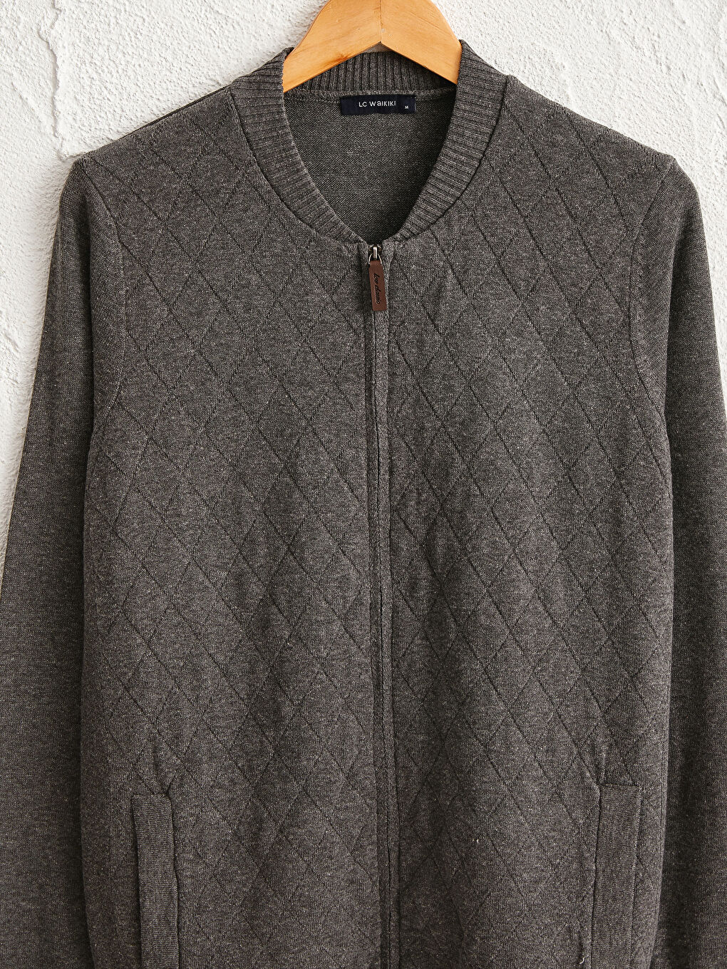 Zip-Down Tricot Cardigan-2