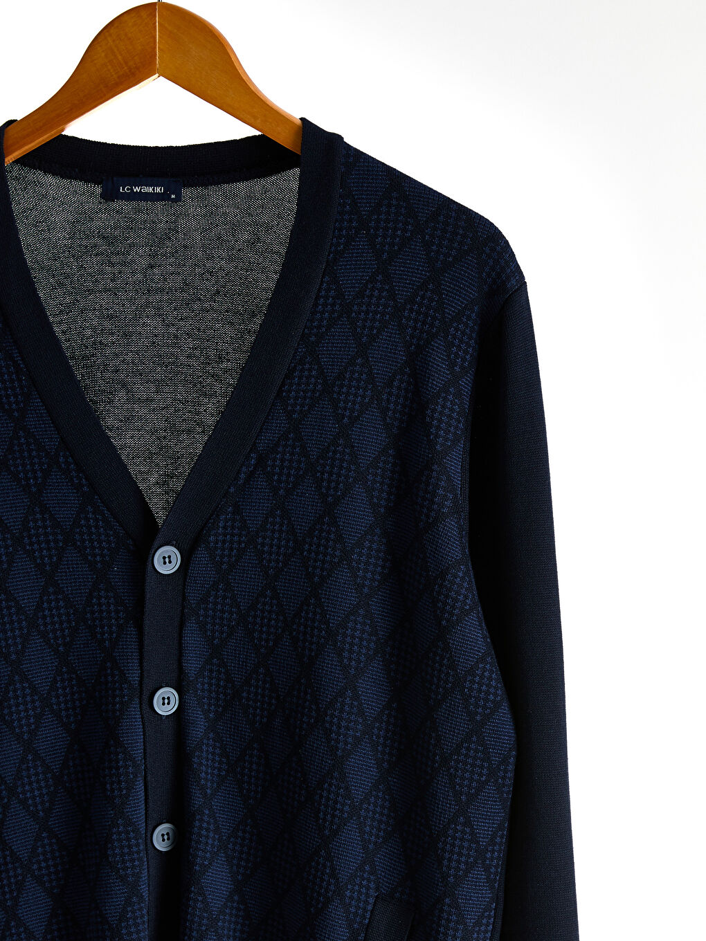 Standardni kroj V izrez Muški trikotažni kardigan-1