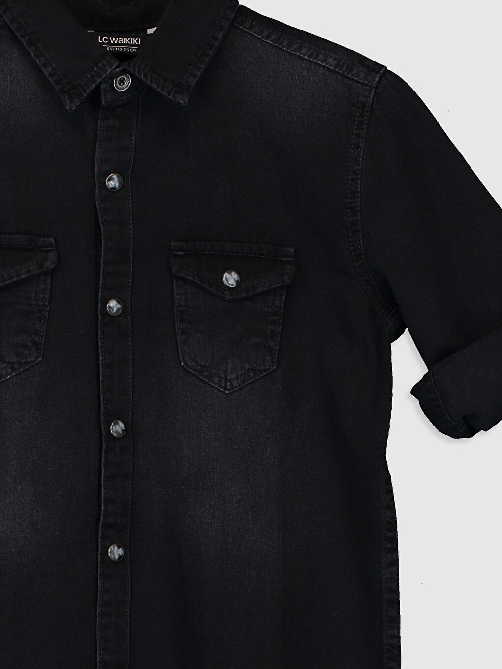 Long Sleeve Boys' Denim Shirt-2