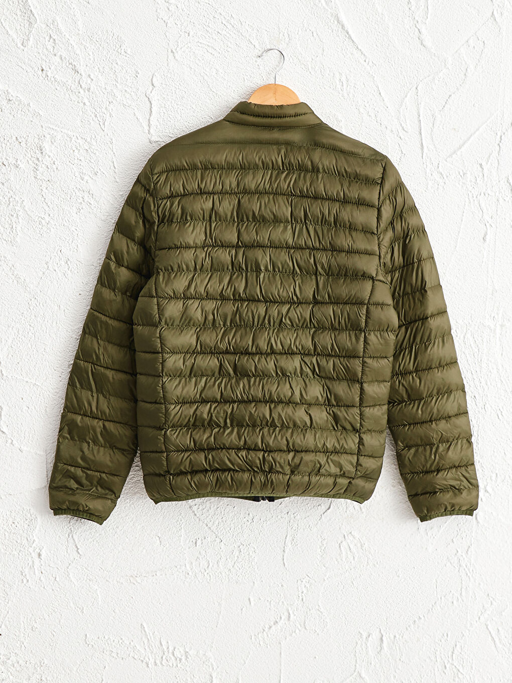 Yeşil Standart Kalıp Erkek Şişme Mont-6