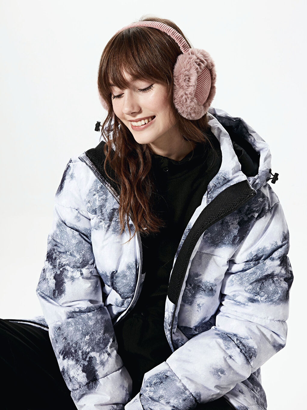 Pembe Pelüş Kulaklık-1