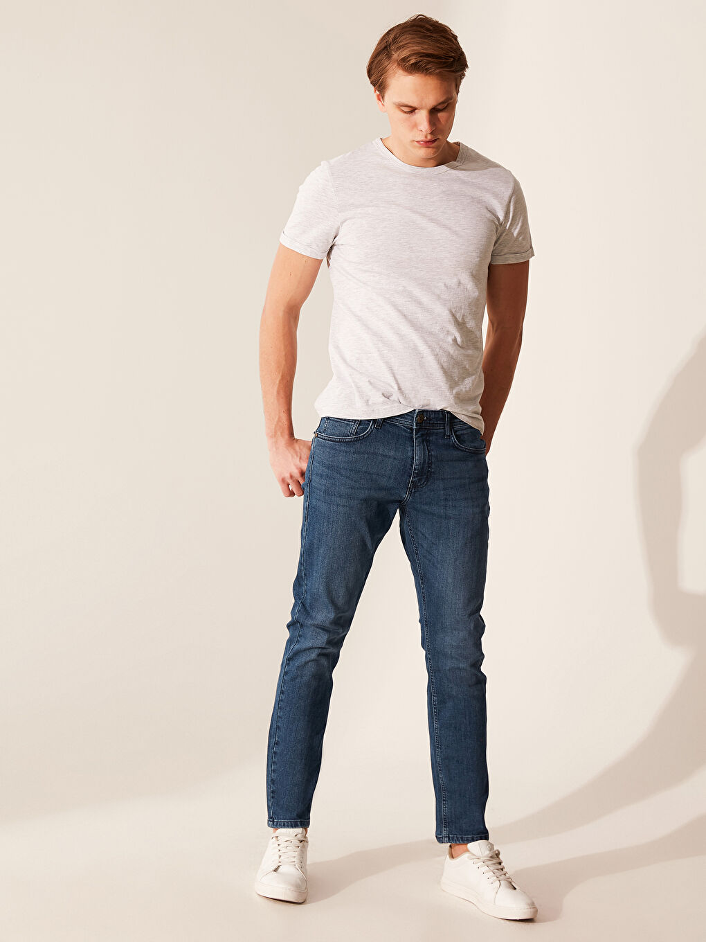 Orta İndigo Rodeo Jean Pantolon