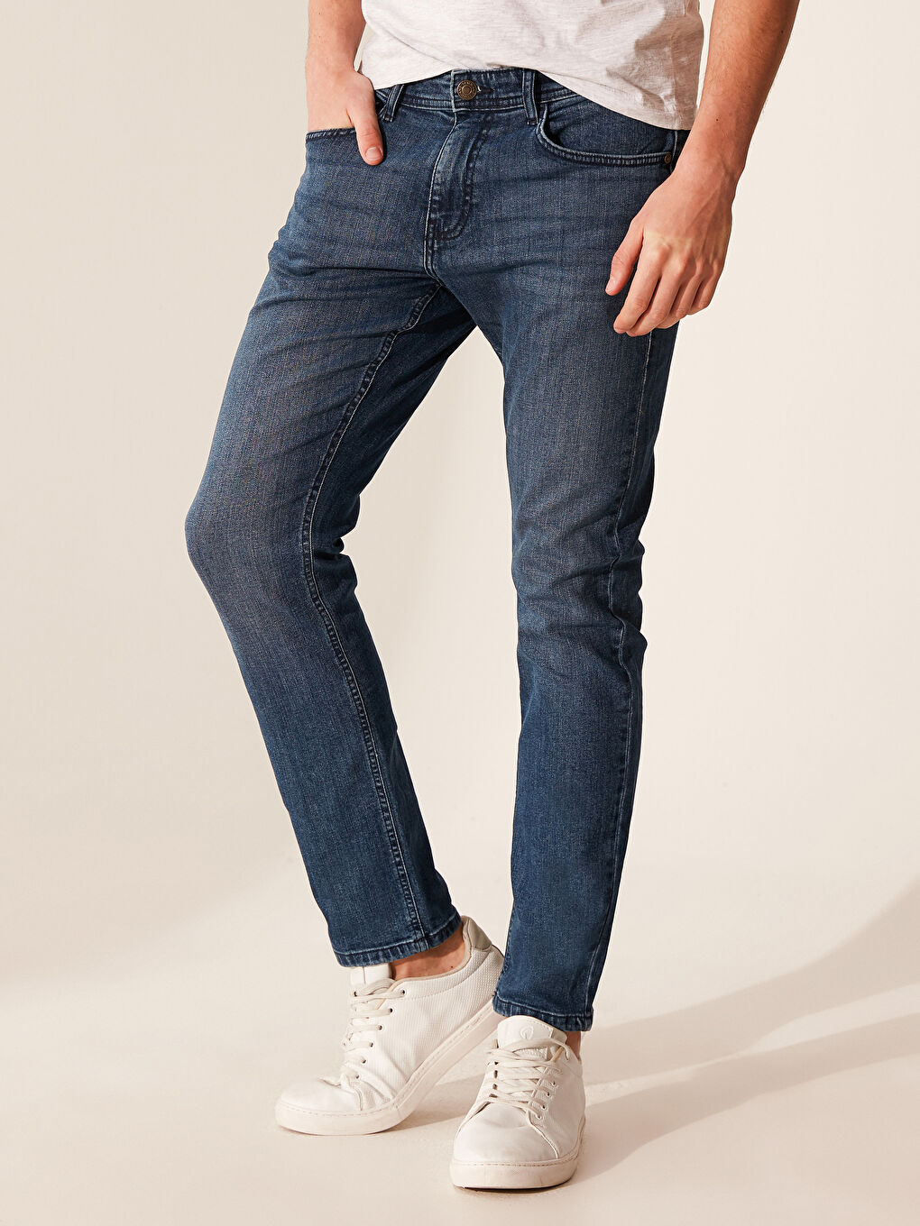 Orta İndigo Rodeo Jean Pantolon-3