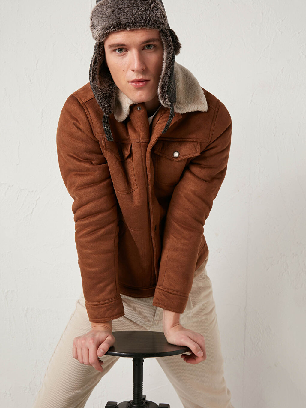 Шапка Ушанка с Мехом-1