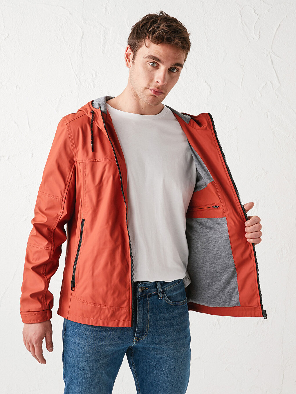 Hooded Slim Men's Jacket-2