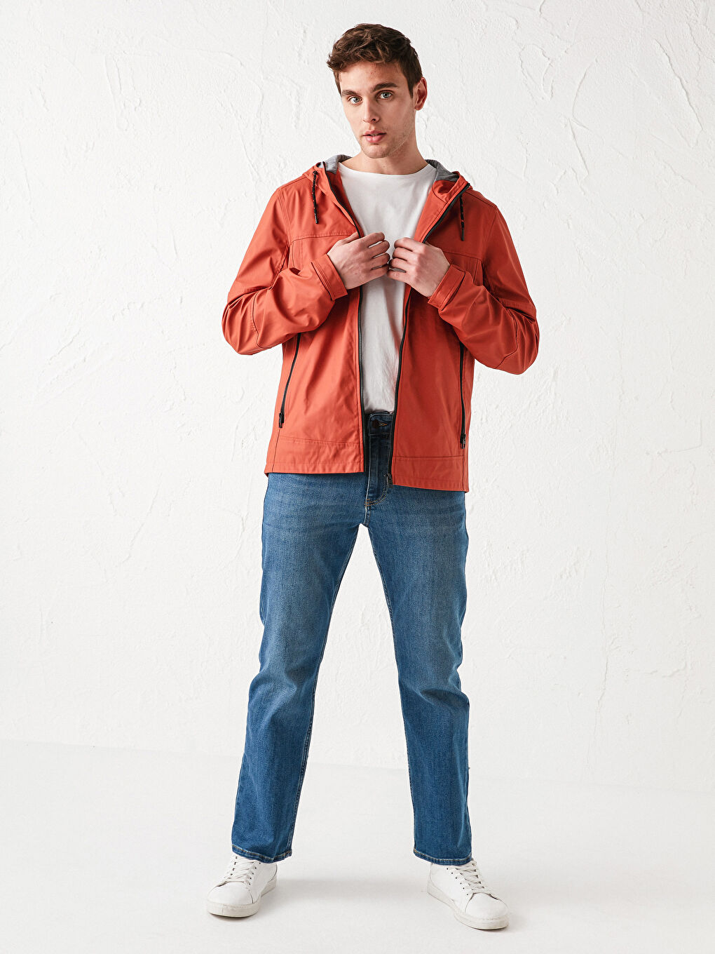 Hooded Slim Men's Jacket-3