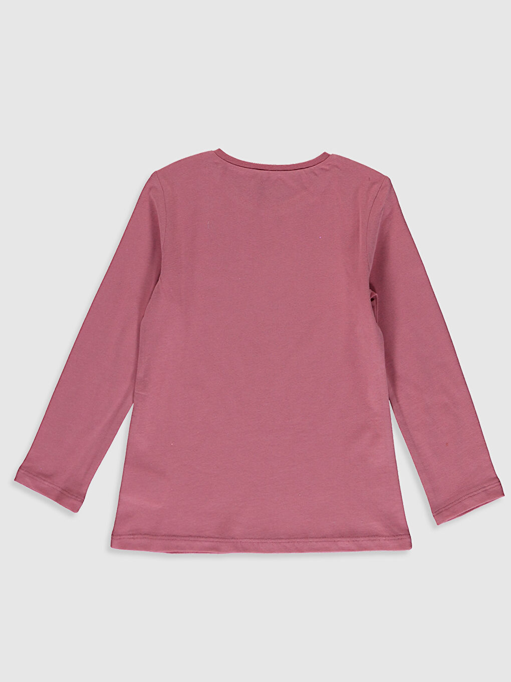 Pembe Kız Çocuk Pamuklu Basic Tişört-1