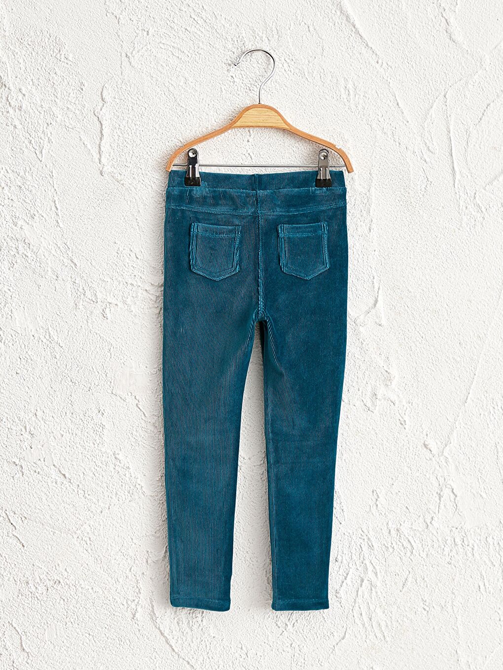 فيزون بناتي مخملي طويل أساسي بخصر مطاطي-1